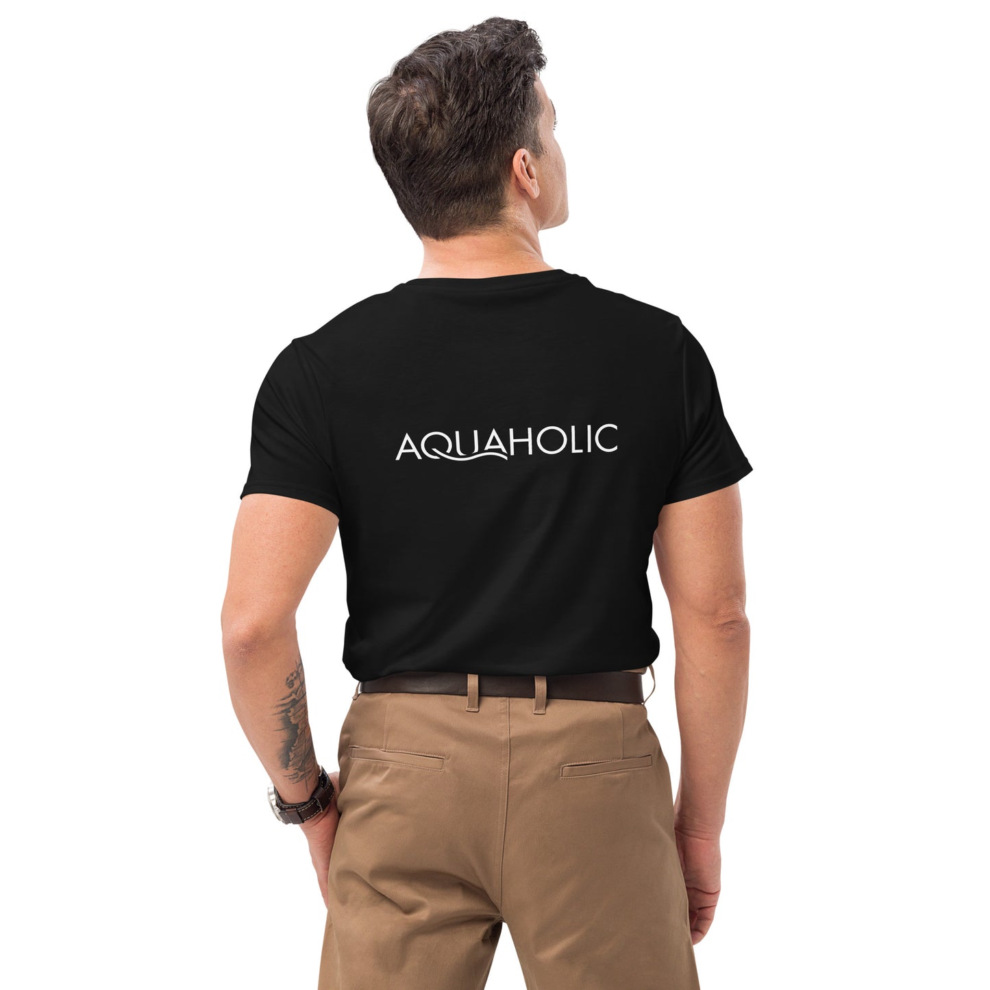 Men's AQUAHOLIC premium cotton t-shirt