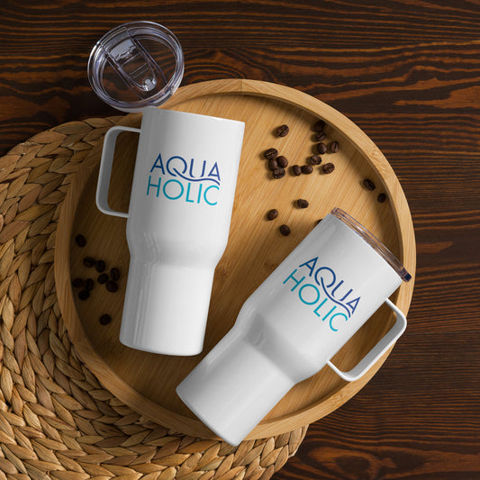 AQUAHOLIC Travel mug with a handle