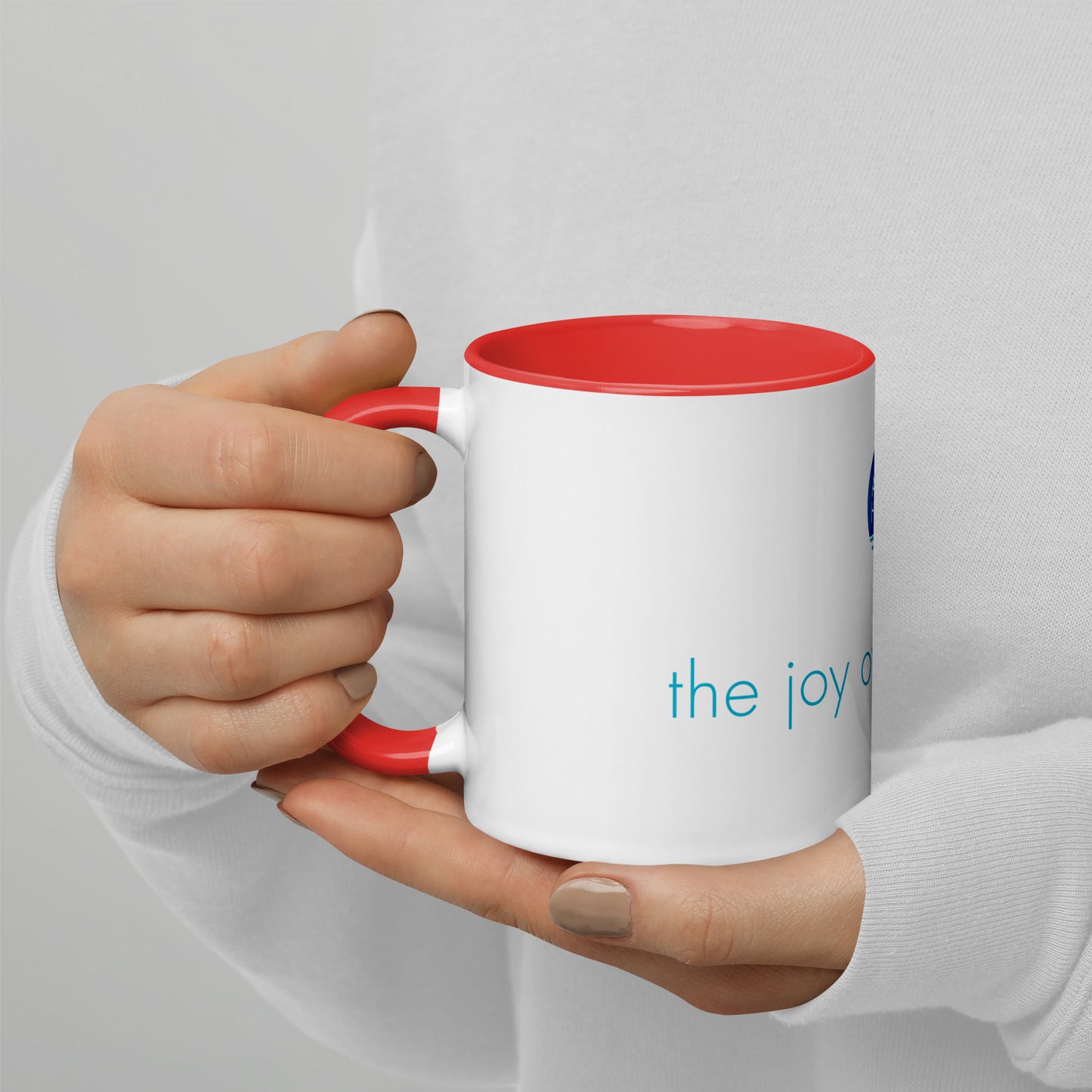 The Joy of Life Afloat Mug with Color Inside